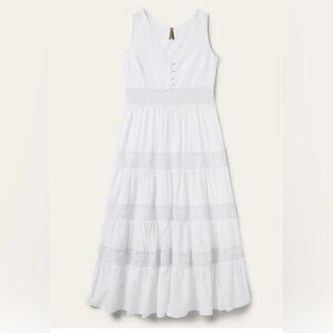 NWT Me 2 Magic White Sleeveless Cotton Dress L